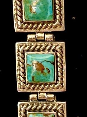 Turquoise Panel Bracelet 925
